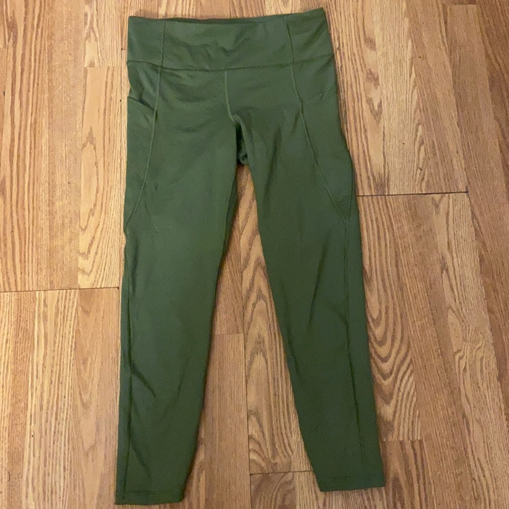 GAP, workout leggings, medium, dark green